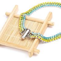 Meilleures ventes transfrontalières : Fermoirs de collier magnétiques en alliage électroplaqué, en forme d'anneau, double/multi-rangées, pour bijoux faits main DIY et perles
