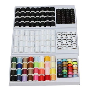 <b>Sewing</b> Thread <b>Set</b> 60 Colors 32 Large Spools 28 Metal Bobbins For Home <b>Sewing</b> Machine Travel Use - Product Image 1