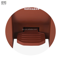 Poubelle rectangulaire en plastique de 50 litres Poubelles d'extérieur en plastique avec pédale