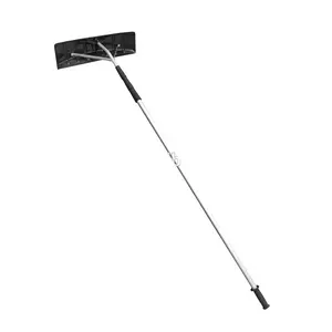 Lightweight Snow Shovel Roof Rake 21' Extension Poly Blade With Adjustable Telescoping Handle