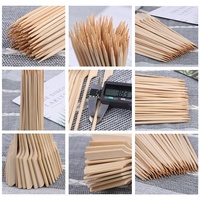 Brochettes en bambou écologiques à long manche – Fournitures jetables pour apéritifs, fêtes, barbecues et traiteurs