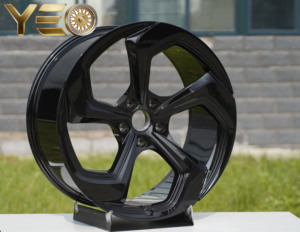 Rines de Aleación Forjados de 20 Pulgadas, 5 Radios, Optimizados para Vehículos Eléctricos, Color Negro Brillante Mecanizado, para <span class=keywords><strong>BMW</strong></span> <span class=keywords><strong>I4</strong></span> IX - Product Image 3