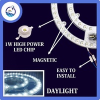 Modul Pengganti Papan PCB LED Cahaya Putih Bundar, Panel Lampu Langit-Langit LED Bulat untuk Renovasi Lampu Lama
