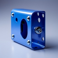 TZR OEM Custom Precision CNC Machining Service Blue Anodized Aluminum Milling Parts Threaded Inserts MOQ 1 PCS 7-30 Days