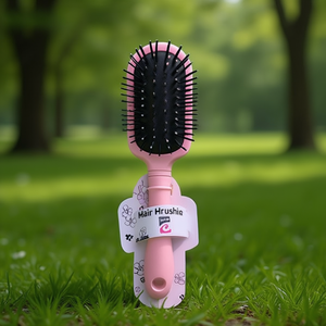 Set di spazzole per capelli MNJ, 12 pezzi, manico rosa con setole nere per lo styling e lo sfogliamento dei capelli - Product Image 1