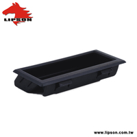 Poignée de porte encastrée noire HP-537-2 ABS, poignée de tirage encastrée, poignée cachée, insert industriel encastré, poche encastrée, plastique moderne