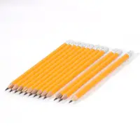 Yellow Poplar Wood Hexagonal HB Pencil with Eraser for Office and School