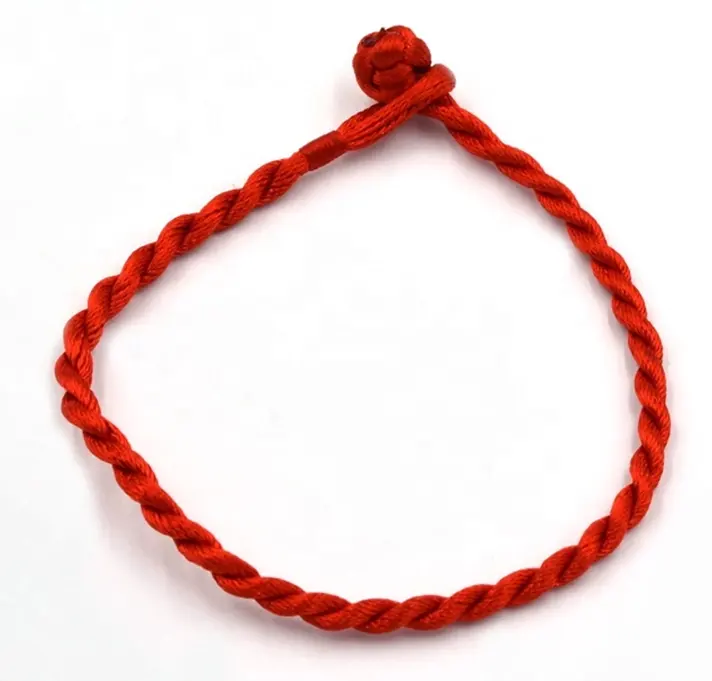 Factory wholesale custom high quality lucky string braided red and black rope bracelet and necklace