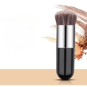 Synthetic Hair Fan Makeup Brush Plastic Handle for <b>Foundation</b> Highlight Loose Powder Blending - Product Image 2