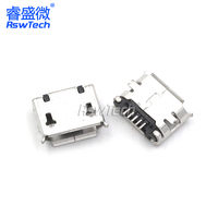 Adaptador de conector de puerto de carga Micro USB hembra de 5 6 pines y 4 pines Cable de PIN curvo Conectores de prueba múltiple Conector macho Multi USB A