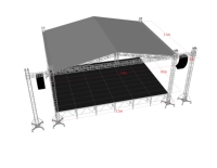 Systèmes de support pour écrans LED et structures de scène extérieures en aluminium pour DJ, éclairage de spectacle, concerts, événements et mariages