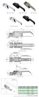 Loquet de compression SK1-093 à levier central en alliage de zinc pour armoires