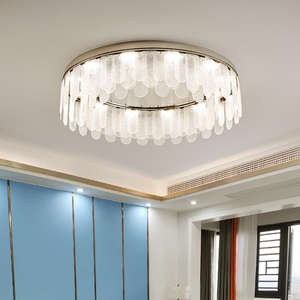 Nuevo diseño Popular diseño nórdico candelabro Hotel hogar simple moderno vidrio redondo lámpara colgante de techo - Product Image 5