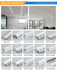 <span class=keywords><strong>Bande</strong></span> lumineuse linéaire <span class=keywords><strong>de</strong></span> style moderne avec canaux en aluminium Dissipateur <span class=keywords><strong>de</strong></span> chaleur encastré en plaques <span class=keywords><strong>de</strong></span> plâtre Profil LED pour cloisons sèches et murs en gypse - Product Image 3