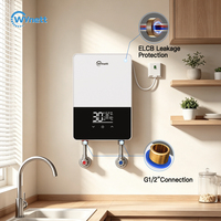 Chauffe-eau électrique instantané sans réservoir 6 kW 220 V avec écran tactile LED