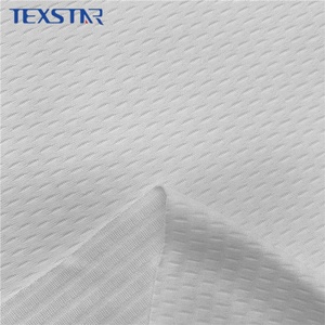 <span class=keywords><strong>Tissu</strong></span> en maille jacquard respirant et anti-humidité 100% polyester à motif œil-de-perdrix pour vêtements de sport - Product Image 1
