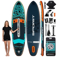 Planche de paddle gonflable SUP personnalisée en usine en Chine, 11'6"x35"x6", avec technologie Drop Stitch, pour la pêche