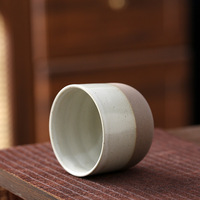 Tasse à expresso et à thé en céramique et grès, couleur unie, minimalisme moderne, personnalisable et créative, Dehua, vente en gros transfrontalière
