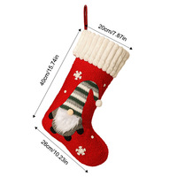 Chaussettes de Noël décoratives en peluche Rudolph sans visage, sacs cadeaux et ornements d'arbre de Noël en provenance de Chine