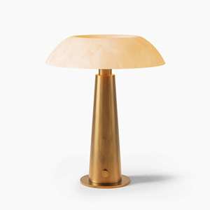 Mushroom Table Lamp Metal <b>LED</b> Touch Control Cordless <b>Battery</b> Powered For Study Bedroom Bar - Product Image 1