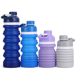 Bouteilles d'eau pliables en silicone anti-fuite, bouteille d'eau pliable pour le sport - Product Image 2