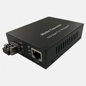 ACTX MM LC 10GBPS 10G RJ45 구리 이더넷과 SFP + 광섬유 미디어 변환기