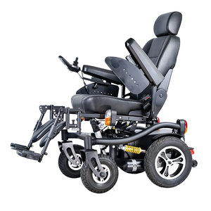 Off-Road <strong>Heavy</strong> <strong>Duty</strong> Electric <strong>Wheelchair</strong> 64Ah Portable Foldable Adjustable Backrest Height Seat All Terrain Big Wheels 13 Inch - Product Image 3