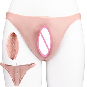 FAAK Flesh Silicone Wearable Penetratable Vagina Panties Hiding Gaff <b>Men's</b> Cross-Dressing Underwear Thongs Sissy Briefs Sex <b>Toys</b> - Product Image 1