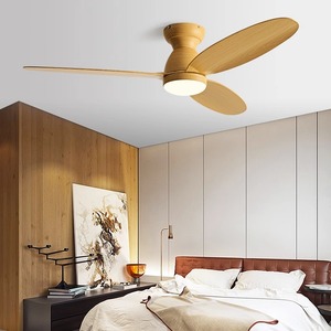 Nordic Style <b>Ceiling</b> Fan <b>Light</b> With Led Fixed Blade Flush Mount For Living Room Bedroom - Product Image 1