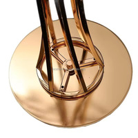 Ornements de table de mariage pour hôtel, en fer forgé, plaqué or et argent, avec pendentif en acrylique, cadre floral, ornements floraux européens