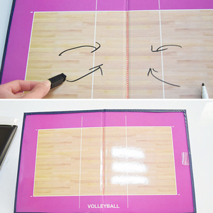 Tablero magnético plegable de cuero PU para voleibol, portátil, de fábrica, con bolígrafo - Product Image 6