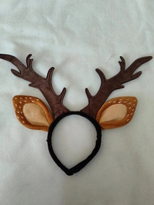 Bandeau en bois <span class=keywords><strong>de</strong></span> cerf avec tatouage oreilles <span class=keywords><strong>de</strong></span> cerf Costume pour adultes et enfants cornes <span class=keywords><strong>de</strong></span> <span class=keywords><strong>renne</strong></span> bandeau accessoires - Product Image 2