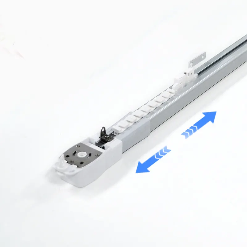 Trilha De Cortina De Janela Trilhos Eletrônicos Automáticos De Alumínio Telescópico Controle Motor Trilha Cortina Motorizada