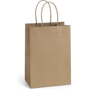 Sacs en papier d'emballage cadeau blancs personnalisés en gros avec poignée - Product Image 1