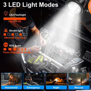 Пусковое устройство IBD 12В, <span class=keywords><strong>10000</strong></span>/16000 мАч, для запуска автомобиля, быстрая зарядка 45 Вт, внешний аккумулятор с воздушным насосом и фонариком - Product Image 4