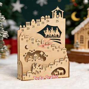 Boîte à lumière <span class=keywords><strong>de</strong></span> compte à rebours <span class=keywords><strong>de</strong></span> Noë<span class=keywords><strong>l</strong></span>, décoration <span class=keywords><strong>de</strong></span> Noë<span class=keywords><strong>l</strong></span>, bricolage, découpe au laser, <span class=keywords><strong>calendrier</strong></span> <span class=keywords><strong>de</strong></span> <span class=keywords><strong>l</strong></span>'<span class=keywords><strong>avent</strong></span> en bois, crèche - Product Image 4