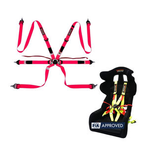 TBRACING ULTRA-D OEM ODM Harnais de course personnalisé 2 pouces homologué FIA à 6 points, ceinture de sécurité avec boucle à dégagement rapide Camlock, breveté Taïwan - Product Image 3