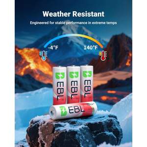 EBL 3600mWh Double <b>Rechargeable</b> <b>AA</b> <b>Lithium</b> <b>Batteries</b> Charger 8 Pack 2000+ High Capacity 1.5V Product Category <b>Battery</b> Chargers - Product Image 4