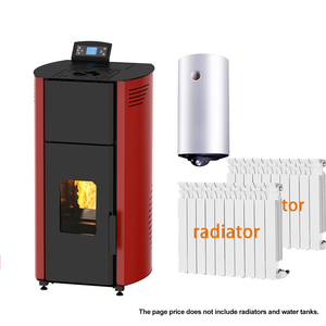 Stufa <span class=keywords><strong>a</strong></span> Pellet Idro EN16510 24.7kW, 94% Alta Efficienza, Ecologica, Durevole, Moderna con Controllo Remoto WIFI per Riscaldamento Acqua - Product Image 1