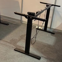 Table élévatrice ergonomique réglable en hauteur pour un seul utilisateur Base électrique 2 pieds Cadre de bureau Getup