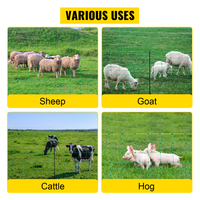 Clôture Électrique Verte pour Moutons et Poulets, Filet Électrique 50m pour Volailles et Moutons