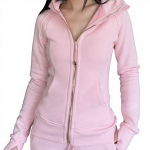 <span class=keywords><strong>Sudadera</strong></span> Luludarling para <span class=keywords><strong>Mujer</strong></span>, Otoño/Invierno, Forro Polar, Poliéster/Algodón, Cierre Dorado, Manga Larga, <span class=keywords><strong>Capucha</strong></span>, Corte Ajustado - Product Image 1