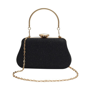 Elegant <b>Pearl</b> Fashion Felt Casual <b>Clutch</b> Evening Wedding <b>Bag</b> Party Use Waterproof Zipper Closure 2-2.9L Capacity Chains - Product Image 6