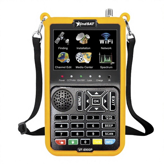 FindSAT VF-6900PRO VF-6900 PRO HD Satellite Finder Engineering Tool DVB-S S2 3.5 Inch LCD Screen Spectrum Analyzer