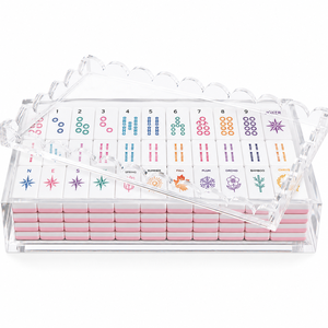 Boîte de rangement personnalisée en acrylique transparent pour tuiles de mahjong, fabriquée en usine au Vietnam, étui de mahjong américain - Product Image 3