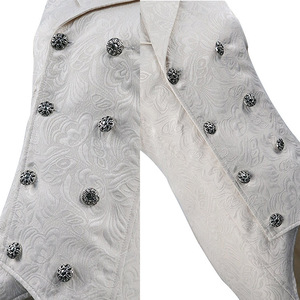 Chaleco Medieval Unisex, Chaqueta sin Mangas, Jacquard Steampunk, Chaleco de Cosplay, Esmoquin, Doble Botonadura, Corte Entallado, Abrigo Largo Victoriano - Product Image 6