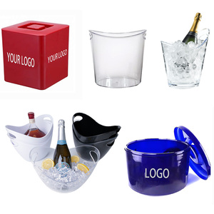 Cubo de Hielo Acrílico para Cerveza y Champán con Asas, Cubo Grande para Hielo y Cerveza para España, Abbey's Journeyman, Nikka, Remy Martin - Product Image 1