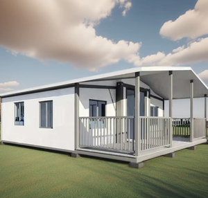 3M terraza personalizable 20 pies doble ala expandible contenedor casa prefabricada acero Modular uso de oficina Panel sándwich - Product Image 1