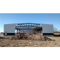 Cobertizo de estructura de acero con aislamiento térmico para coche, garaje, construcción de salones de metal, garaje