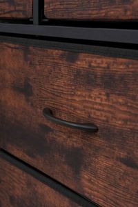 Commode industrielle en bois à 8 tiroirs avec structure métallique pour le rangement de la chambre - Product Image 5